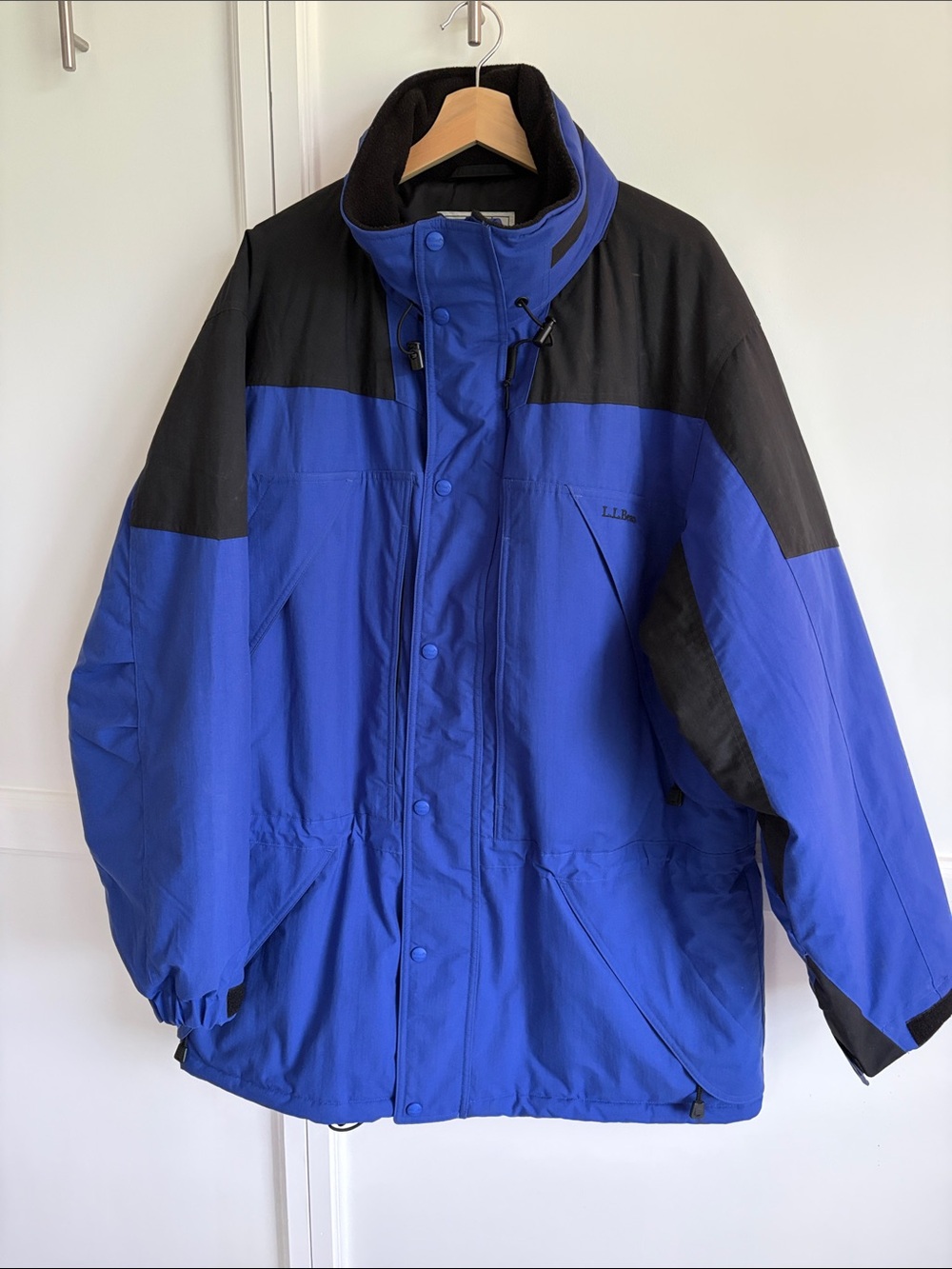 Vintage L.L. Bean Men's Thinsulate lite loft Parka Jacket Blue Black XL